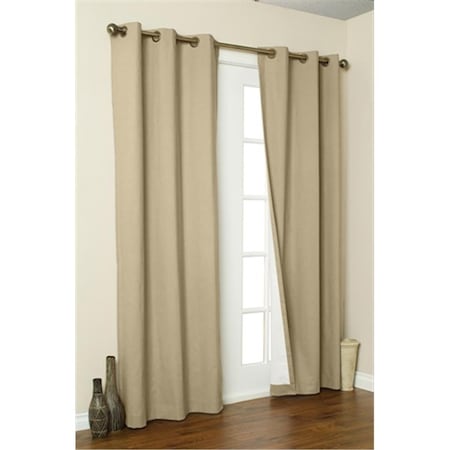 Commonwealth Home Fashions Thermalogic Insulated Solid Color Grommet Top Curtain Panel Pairs 160 x 84 in., Khaki 70370-188-758-160